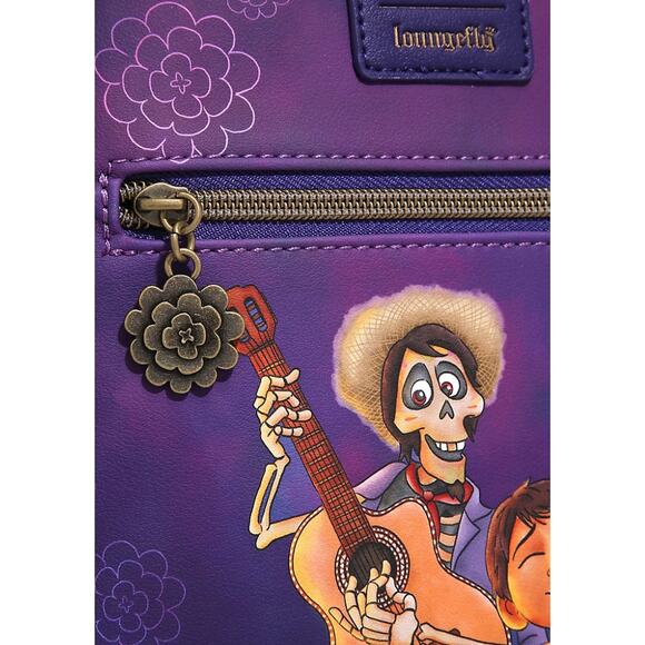 Loungefly Disney Pixar Coco Hector & Miguel Marigolds Mini Backpack - Picture 4 of 6